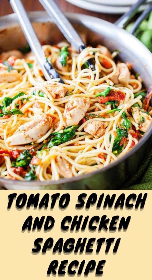 Tomato Spinach and Chicken Spaghetti Recipe