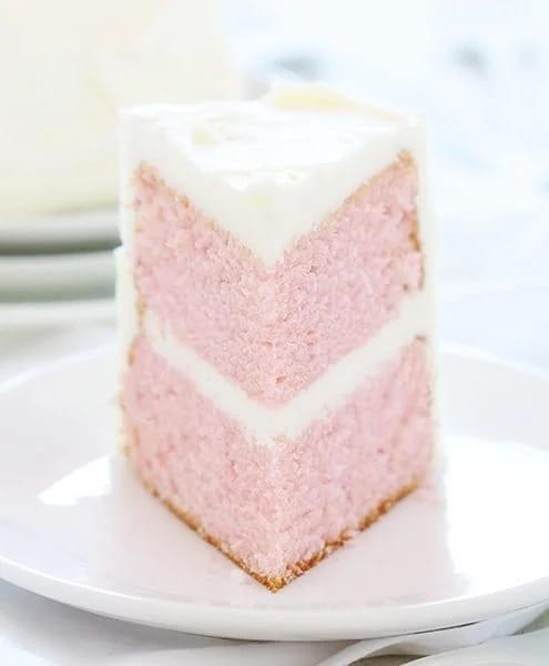 Soft Vanilla Pink Velvet Cake