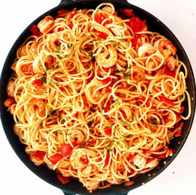 Spicy Shrimp Pasta with Tomatoes