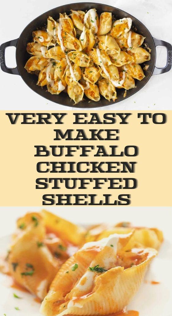 Very Easy to Make Buffalo Chicken Stuffed Shells