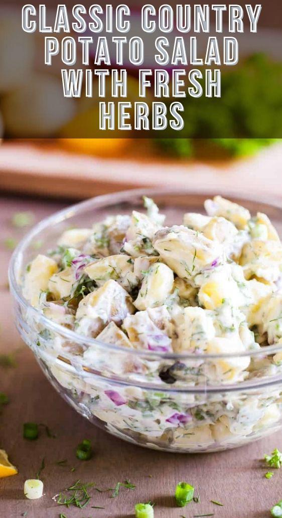 Classic Country Potato Salad with Fresh Herbs