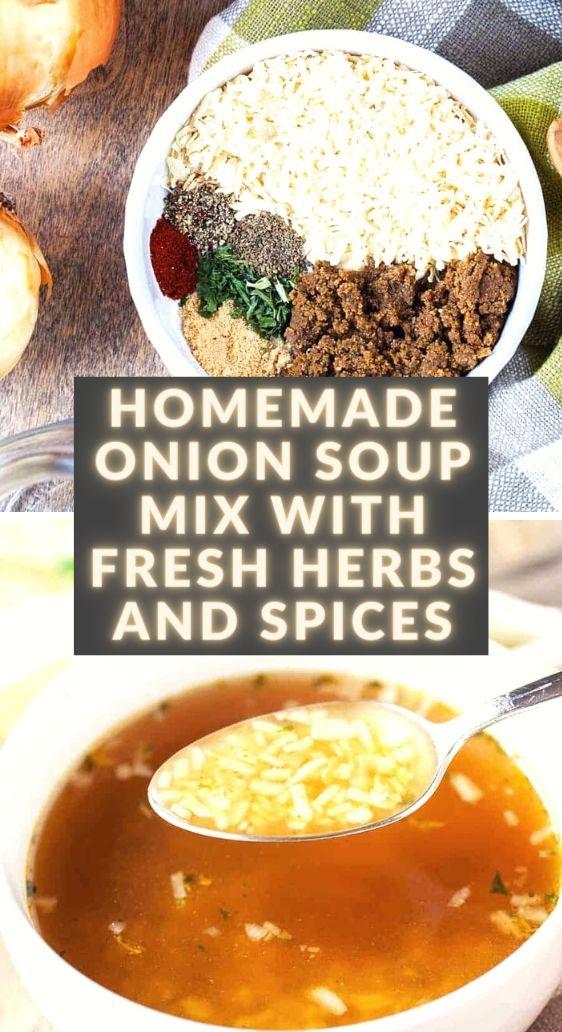 Homemade Onion Soup Mix with Fresh Herbs and Spices