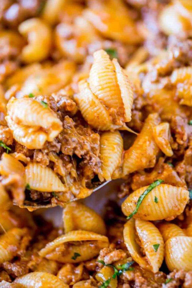 Easy To Make Cheesy Taco Pasta - TASTYDONE