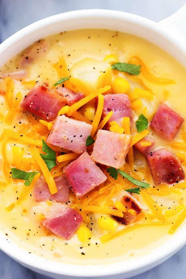 Hearty and Delicious Ham and Potato Cheddar Soup