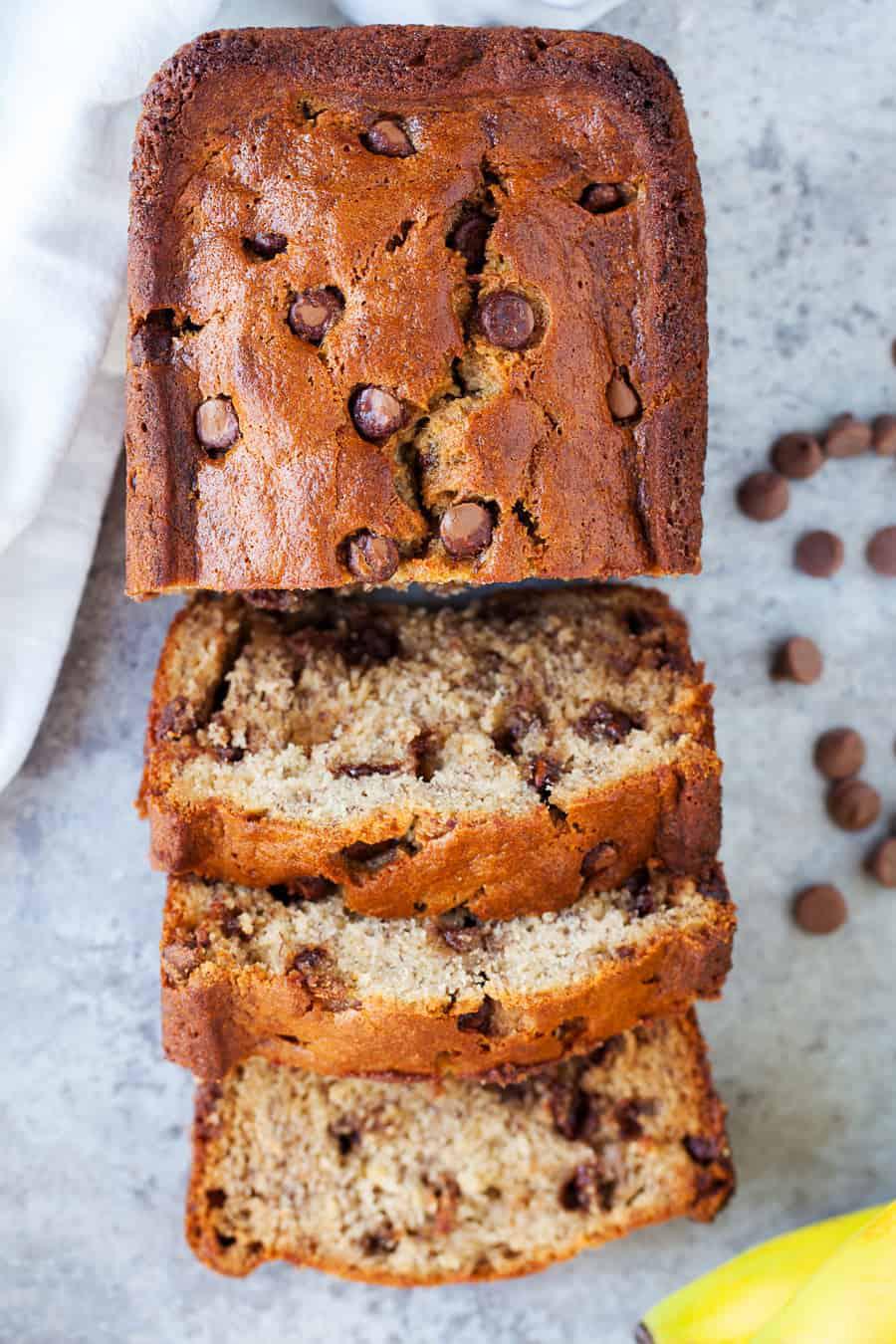 Great for Beginners Chocolate Chip Banana Bread Recipe
