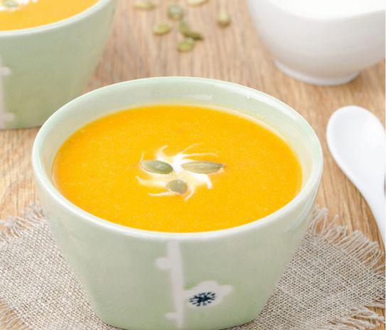 Delicious and healthy carrot puree soup