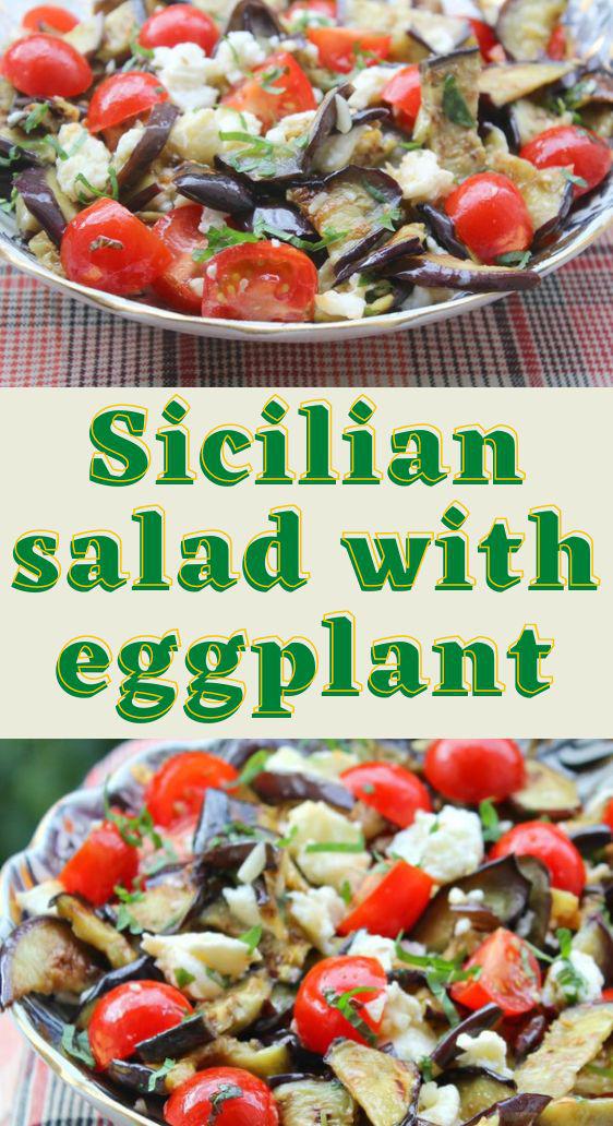 Sicilian salad with eggplant