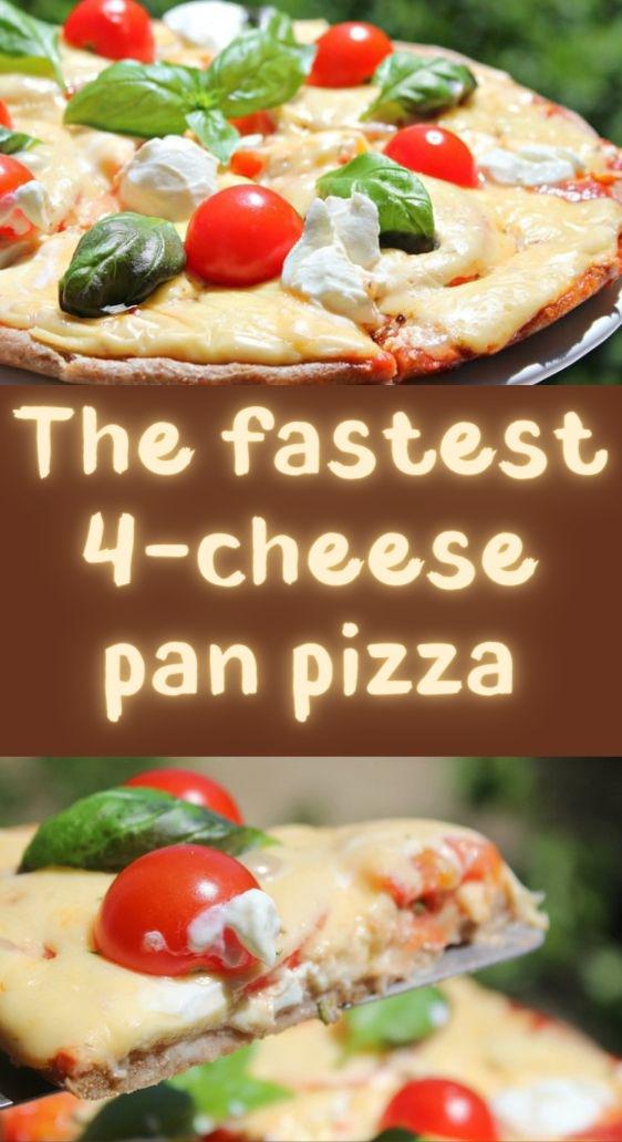The fastest 4-cheese pan pizza
