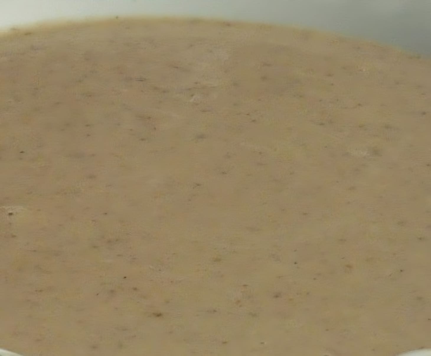 Potato and porcini mushroom cream soup with thyme flavor