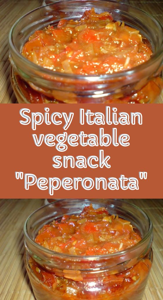 Spicy Italian vegetable snack "Peperonata"