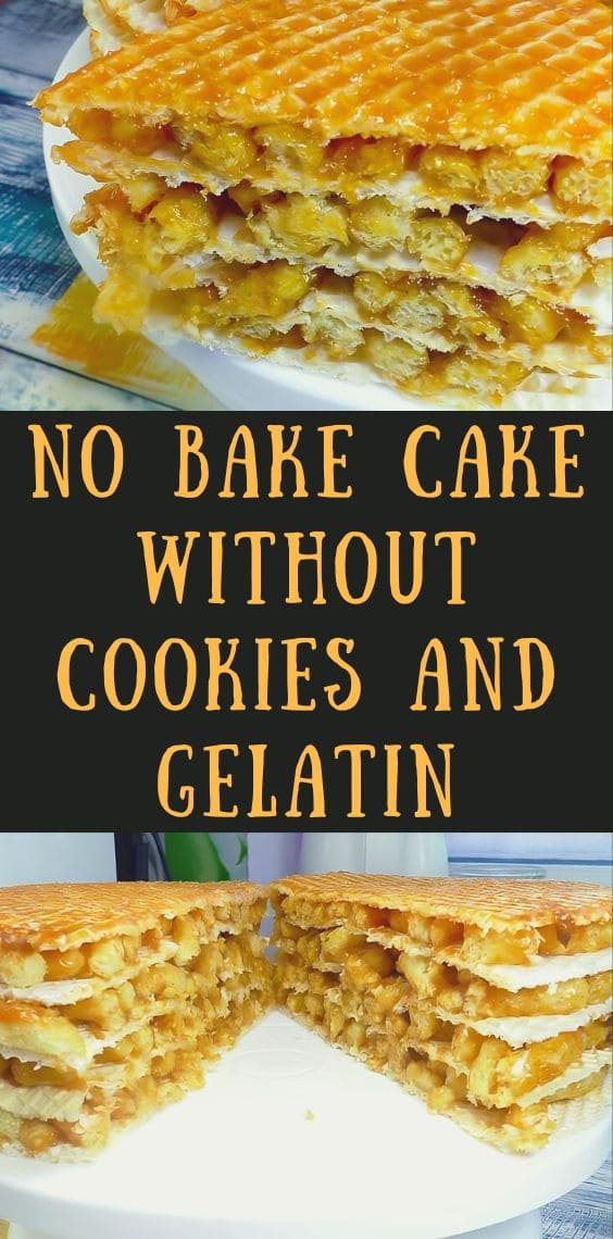 No Bake Cake without Cookies and Gelatin