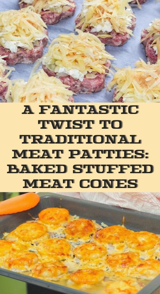 A Fantastic Twist to Traditional Meat Patties: Baked Stuffed Meat Cones