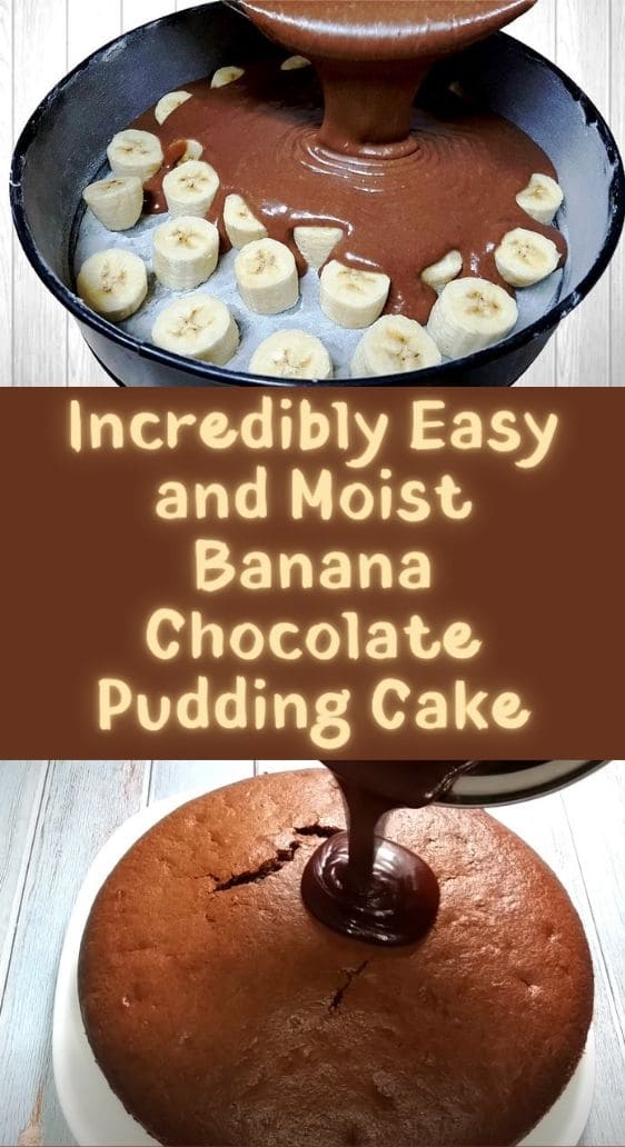 Incredibly Easy and Moist Banana Chocolate Pudding Cake