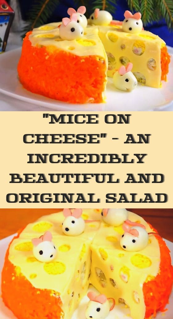 "Mice on Cheese" - an incredibly beautiful and original salad