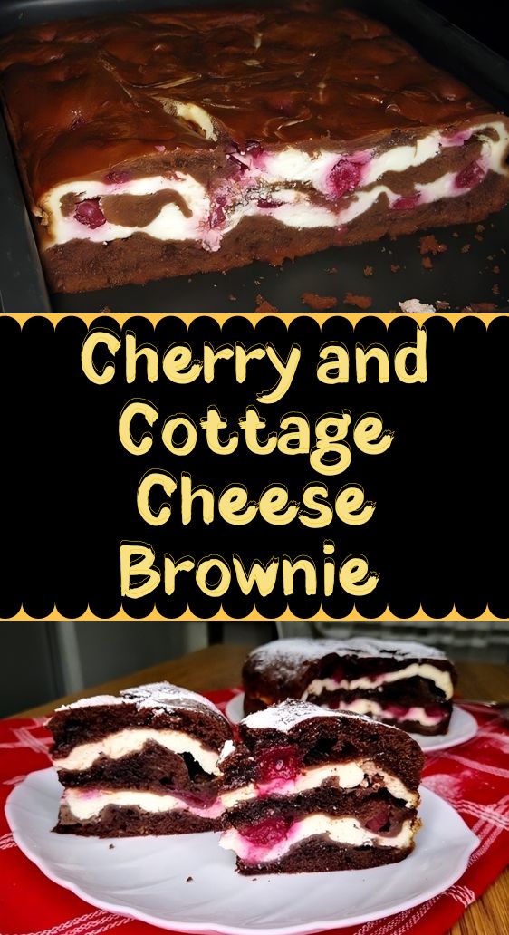 Cherry and Cottage Cheese Brownie - An Incredibly Delicious Cake