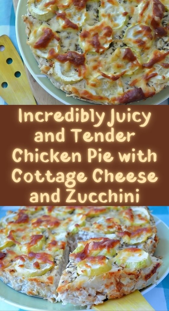 Incredibly Juicy and Tender Chicken Pie with Cottage Cheese and Zucchini