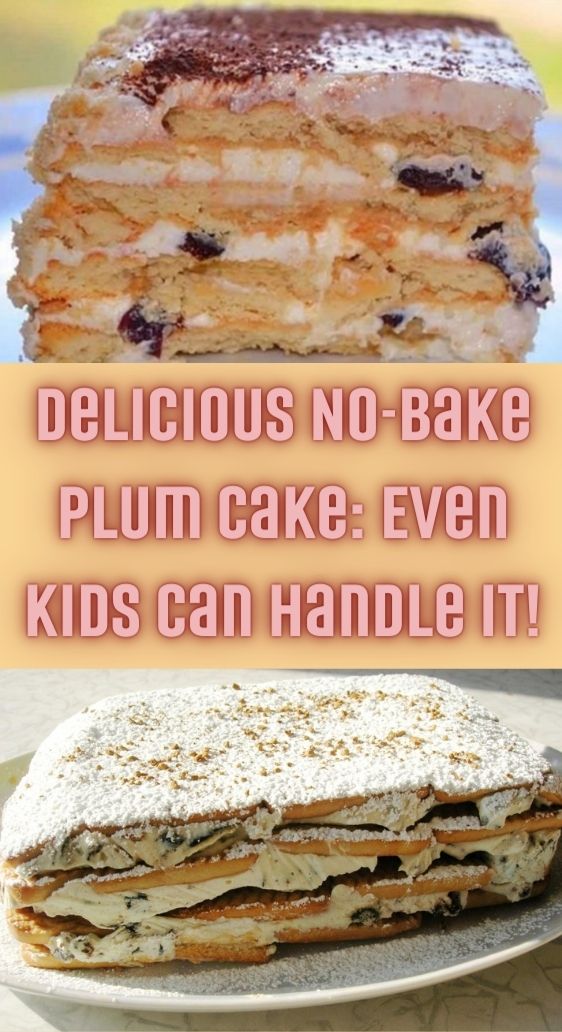Delicious No-Bake Plum Cake: Even Kids Can Handle It!