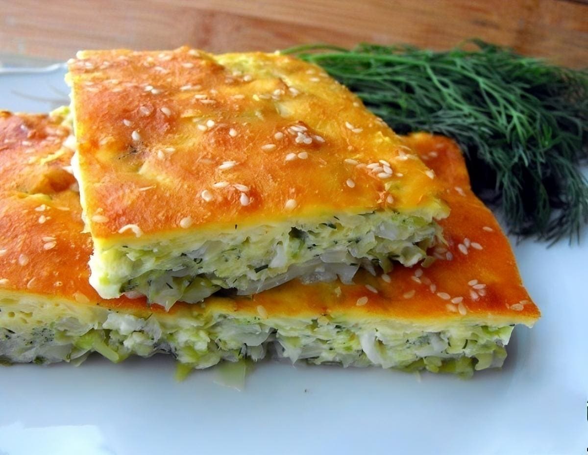 Delicious Young Cabbage and Herb Pie Recipe