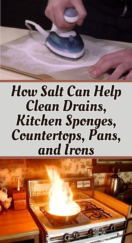 How Salt Can Help Clean Drains, Kitchen Sponges, Countertops, Pans, and Irons