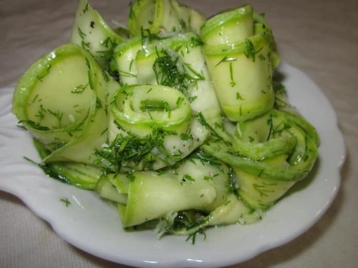 Zucchini Appetizer with Herbs and Honey