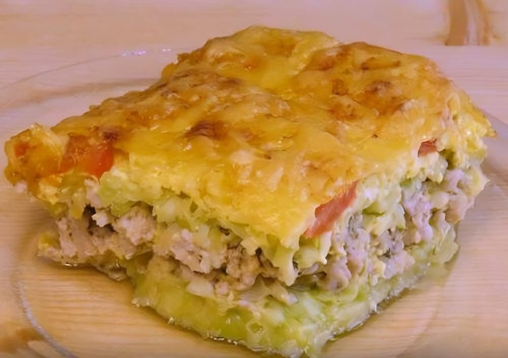 Zucchini Casserole with Savory Meat and a Delectable Cheese Crust!