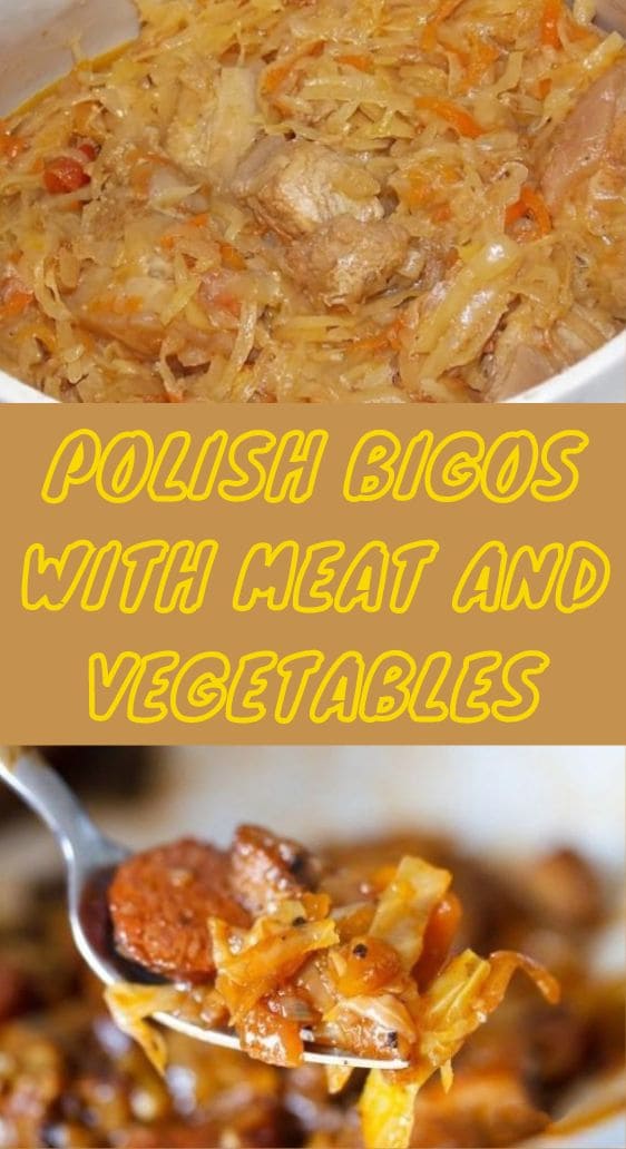 Polish Bigos with Meat and Vegetables: A Delicious and Hearty Dinner Guaranteed!